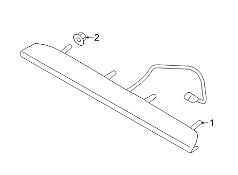 2018 Kia Sorento High Mount Lamps Lamp Assembly-High Mounted Stop Diagram for 92700C5000