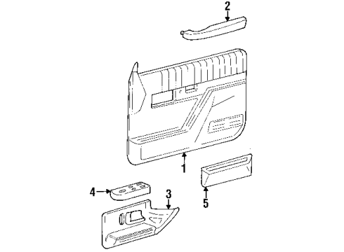 1992 GMC Yukon Interior Trim - Front Door Door Trim Panel Retainer Diagram for 363137