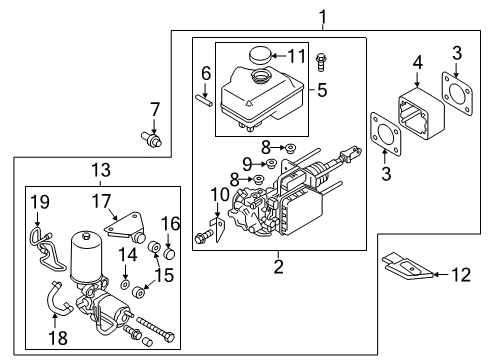 2017 Infiniti QX80 Hydraulic System Controller Assy-Brake Diagram for 46007-5ZS0B