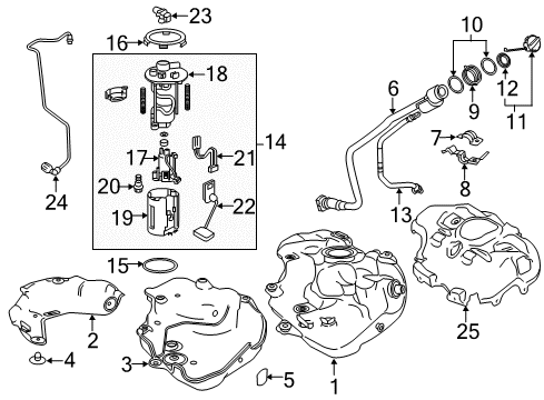 2018 Toyota Prius Prime Fuel Supply Wire Diagram for 77785-47020