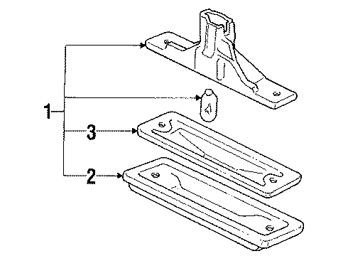 1989 Honda Accord License Lamps Light Assy., License Diagram for 34100-SE3-A02