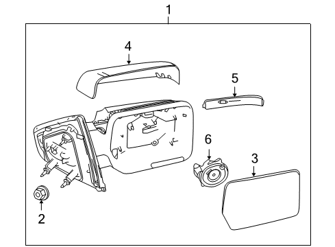 2013 Ford F-150 Mirrors Mirror Glass Diagram for BL3Z-17K707-D