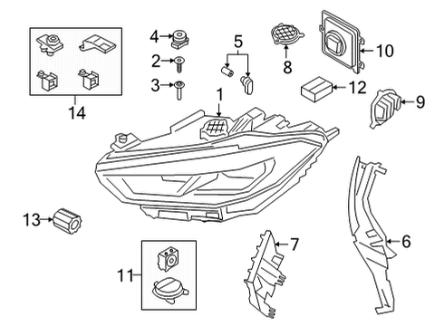 2020 BMW M8 Gran Coupe Headlamps REPAIR KIT FAN Diagram for 63119498642