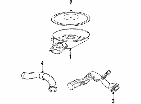 1994 Dodge Dakota Air Inlet Ambient Air Duct Diagram for 53006937