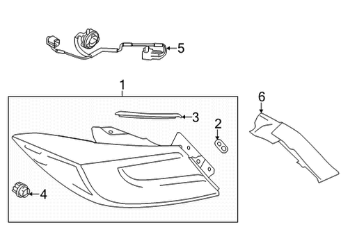 2022 Toyota GR86 Tail Lamps Tail Lamp Diagram for SU003-09629