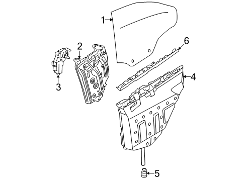 2011 BMW 335is Quarter Panel - Glass & Hardware Connection Angle, Left Diagram for 51377128383