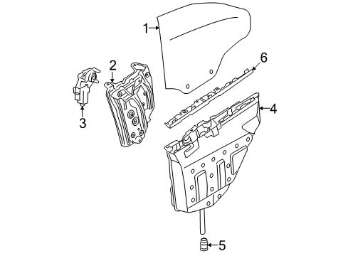 2011 BMW 335is Quarter Panel - Glass & Hardware Rear Right Window Regulator Diagram for 51377198050