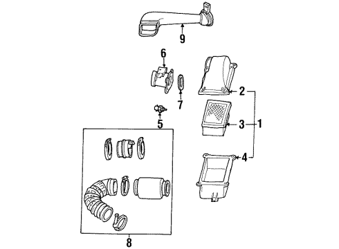 1995 Ford Windstar Powertrain Control Upper Cover Diagram for F48Z9661A