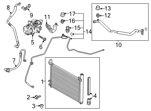 2015 Toyota Prius V Air Conditioner Pressure Line Diagram for 88710-47110