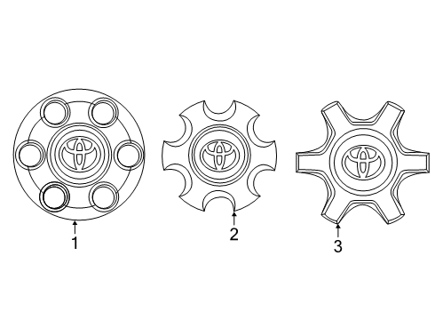 2018 Toyota Tacoma Wheel Covers & Trim Center Cap Diagram for 4260B-04060