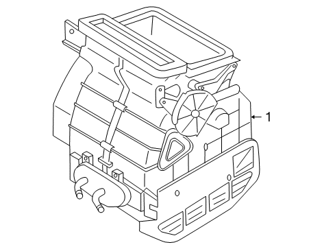 2002 Kia Rio Heater Core & Control Valve Heater Unit Diagram for 0K30A61130D