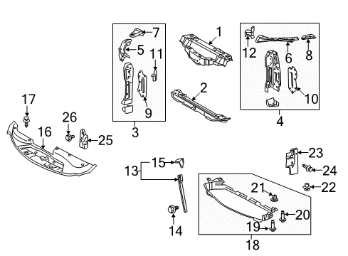 2008 Lexus IS F Automatic Temperature Controls Guide, Radiator Grille Side Air, RH Diagram for 53153-53020