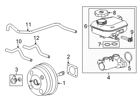 2015 Chevrolet Camaro Dash Panel Components Vacuum Hose Diagram for 22925829