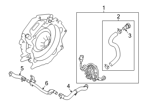 2020 Kia Niro EV Water Pump Hose Assembly Diagram for 36960-2B001