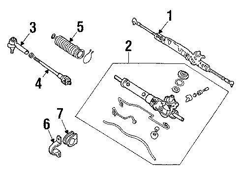 1990 Nissan Sentra Steering Gear & Linkage Insulator Diagram for 48377-50A10