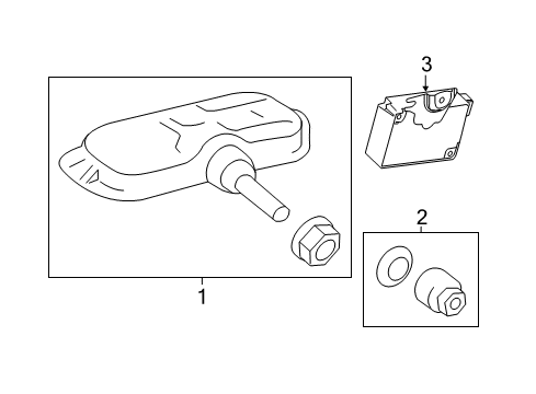 2020 Lexus LS500 Tire Pressure Monitoring Receiver Assembly, Elect Diagram for 897B0-50120