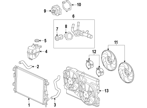 2009 Saturn Vue Air Conditioner Thermostat Housing Diagram for 12651113