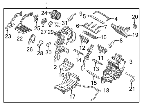 2018 Kia Soul EV Blower Motor & Fan Transistor-Field Eff Diagram for 972354RAA0