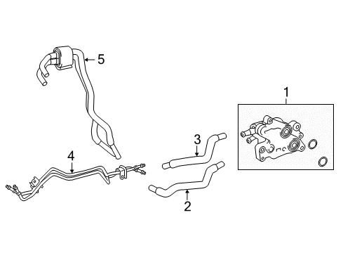 2012 Toyota Sequoia Trans Oil Cooler Oil Cooler Tube Diagram for 32930-0C010