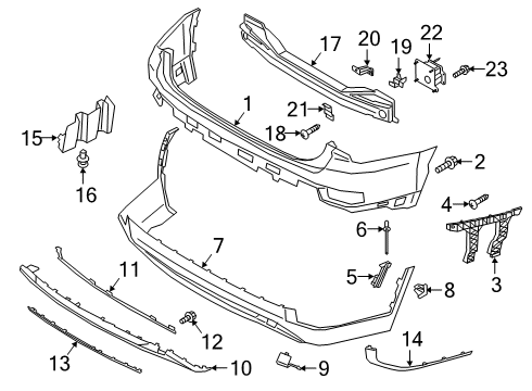 2022 Hyundai Palisade Bumper & Components - Rear Cover-RR Bumper Under, LH Diagram for 86675-S8000