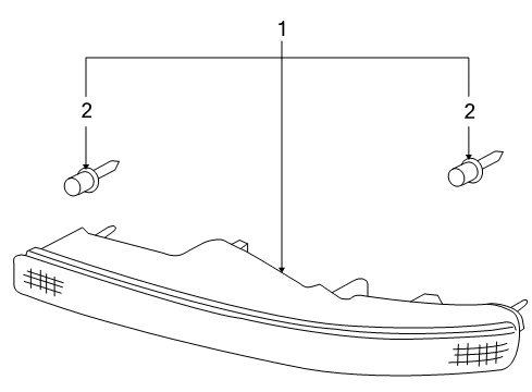 2006 Kia Amanti Signal Lamps Lamp Assembly, Front Turn Diagram for 923023F000