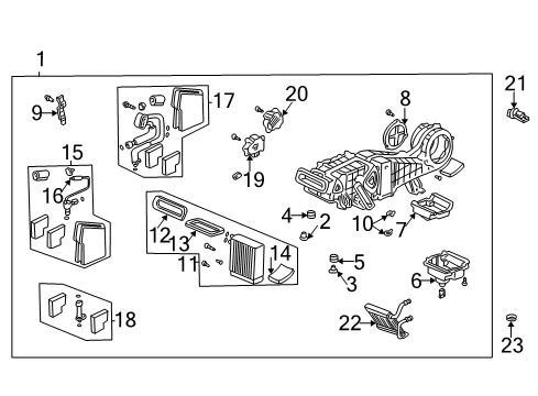 2006 Honda Pilot Auxiliary Heater & A/C Collar Diagram for 79203-S3V-A51