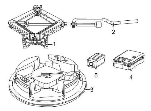 2018 Jeep Compass Jack & Components Jack-Scissors Diagram for 68312896AC