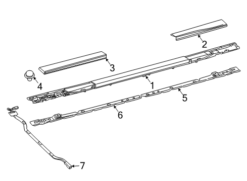 2020 Lexus LC500 High Mount Lamps Lamp Assembly, Stop Center Diagram for 81570-11010