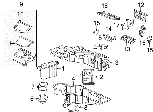 2006 Hummer H2 A/C Evaporator & Heater Components Module Asm, Blower Motor Control Diagram for 19331830