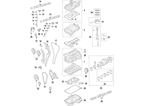 2013 BMW X1 Engine Parts, Mounts, Cylinder Head & Valves, Camshaft & Timing, Variable Valve Timing, Oil Pan, Oil Pump, Balance Shafts, Crankshaft & Bearings, Pistons, Rings & Bearings Piston Diagram for 11257640166