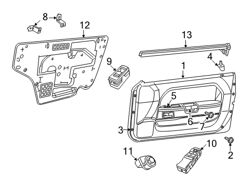 2014 Dodge Challenger Mirrors Outside Rearview Diagram for 1GD72DX8AF