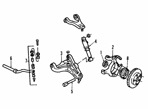 1985 Cadillac Seville Front Suspension Components, Axle Shafts & Joints, Drive Axles, Lower Control Arm, Stabilizer Bar, Torsion Bar Boot Kit, Front Wheel Drive Shaft Tri-Pot Joint Diagram for 7844067