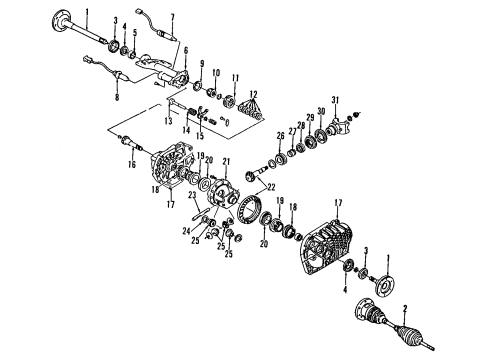 2001 Chevrolet Silverado 2500 Front Axle, Axle Shafts & Joints, Differential, Drive Axles, Propeller Shaft Gear Kit, Front Differential Drive Pinion Diagram for 19259448