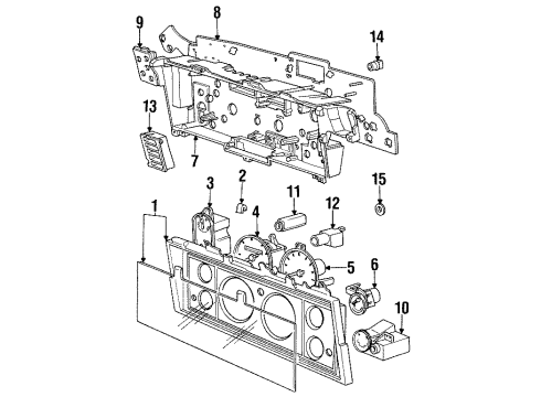 1989 Plymouth Voyager Instrument Gauges Socket-Assembly-Elect Traveler Diagram for 4437565