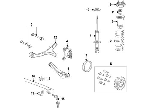 2021 Cadillac Escalade ESV Suspension Components, Lower Control Arm, Ride Control, Stabilizer Bar Strut Diagram for 84741580