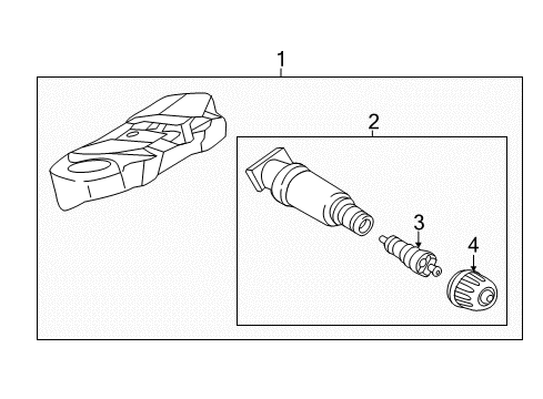 2017 BMW 530i Tire Pressure Monitoring Repair Kit, Screw-Type Valve Rdci Diagram for 36106874842