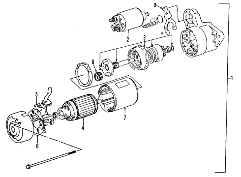 2008 Chevrolet Aveo Starter Starter Diagram for 25187957