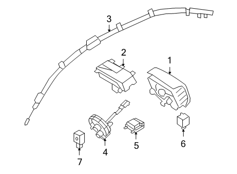 2010 Hyundai Genesis Air Bag Components Dual Stage Pab Module Assembly Diagram for 84530-3M000