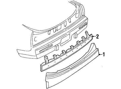 1986 Oldsmobile Toronado Tail Lamps Lens, Rear Combination Lamp Diagram for 16504015