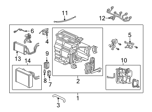 2003 Honda Civic Air Conditioner Heater Sub-Assy. Diagram for 79106-S5S-S11