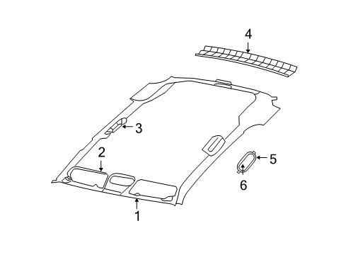 2008 Dodge Nitro Interior Trim - Roof Bulb-Illuminated Visor Diagram for 68020208AA