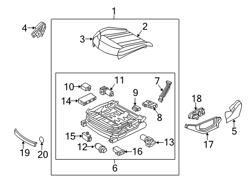 2015 Hyundai Genesis Power Seats SWTICH Assembly-Memory Power Seat, LH Diagram for 88990-B1030-RRY