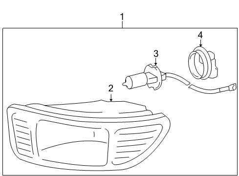 2005 Toyota Sienna Fog Lamps Lens & Housing Diagram for 81220-AE010