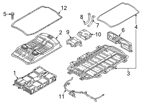 2019 Kia Soul EV Battery, Cooling System Pack Assembly-Battery Diagram for 37510E4350