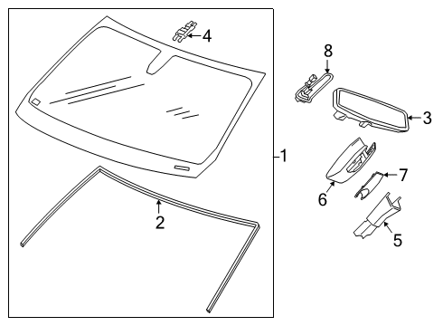 2020 GMC Sierra 1500 Automatic Temperature Controls Mirror Cover Diagram for 84398371