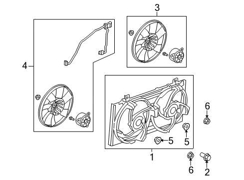 2011 Chevrolet Camaro Cooling System, Radiator, Water Pump, Cooling Fan Fan & Motor Nut Diagram for 92225590
