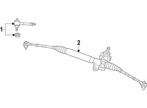 2010 Dodge Journey P/S Pump & Hoses, Steering Gear & Linkage Gear-Rack And Pinion Diagram for 68145032AD