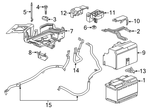 2021 Cadillac XT4 Battery Positive Cable Diagram for 84854051