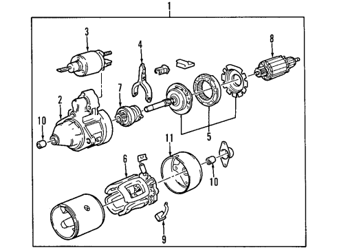 2000 BMW 750iL Starter Bush Bearing Diagram for 12411720441