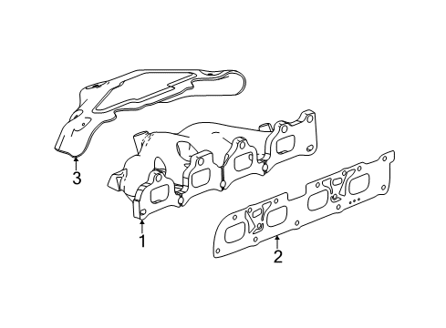2013 Buick LaCrosse Exhaust Manifold Heat Shield Diagram for 12633413